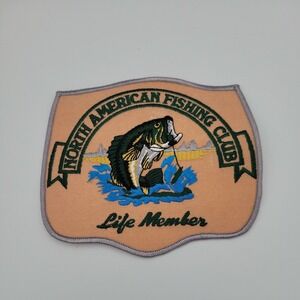 Vintage Official Member North American Fishing Club Patch ife member
